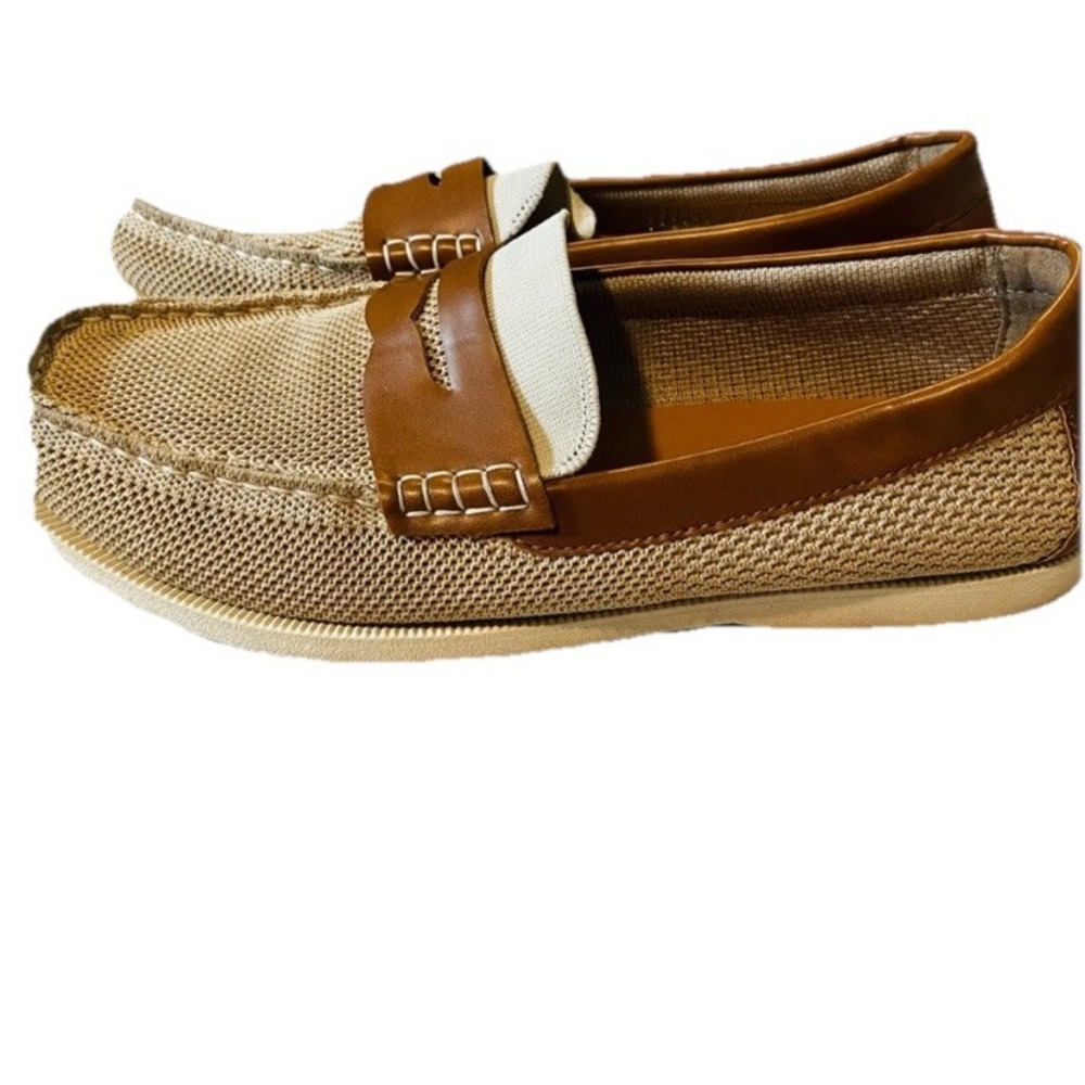 Club Room Bryce Men's Tan Beige Slip On Loafers Size 10.5 - Picture 3 of 10